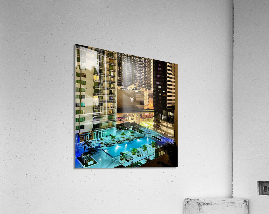 Miami Rooftop Blackbird 1 Acrylic Print