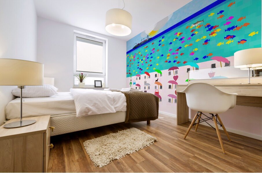 Deco Beach 1 Mural print