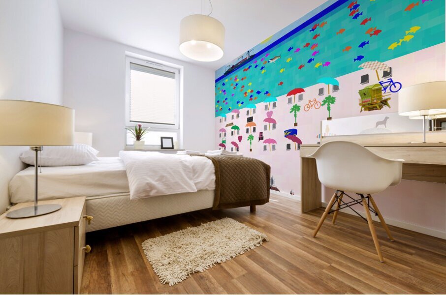 Deco Beach 2 Mural print