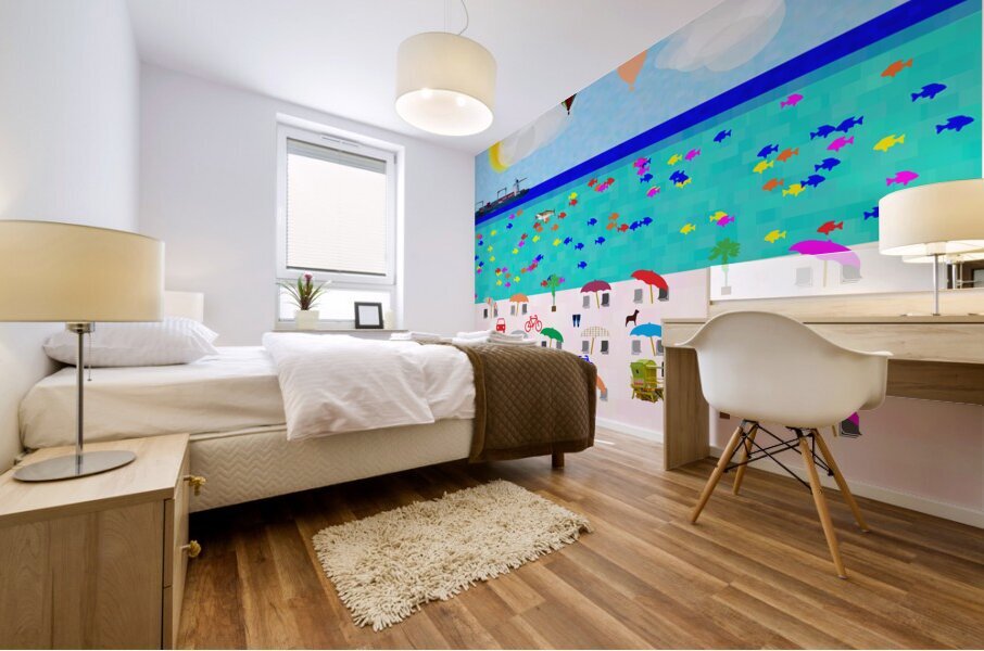 Deco Beach 3 Mural print