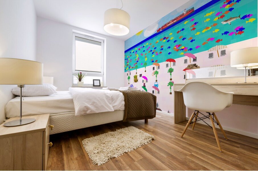 Deco Beach 4 Mural print