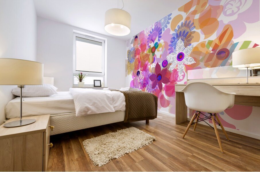 Red Rabbit 3 Mural print