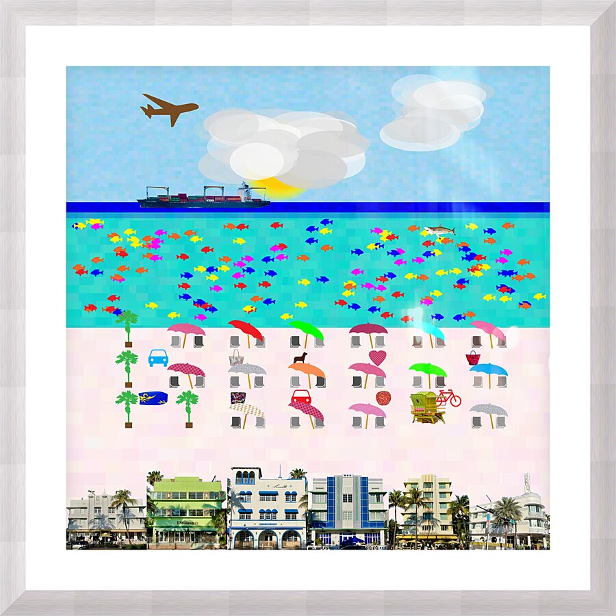 Deco Beach 1 Picture Frame print