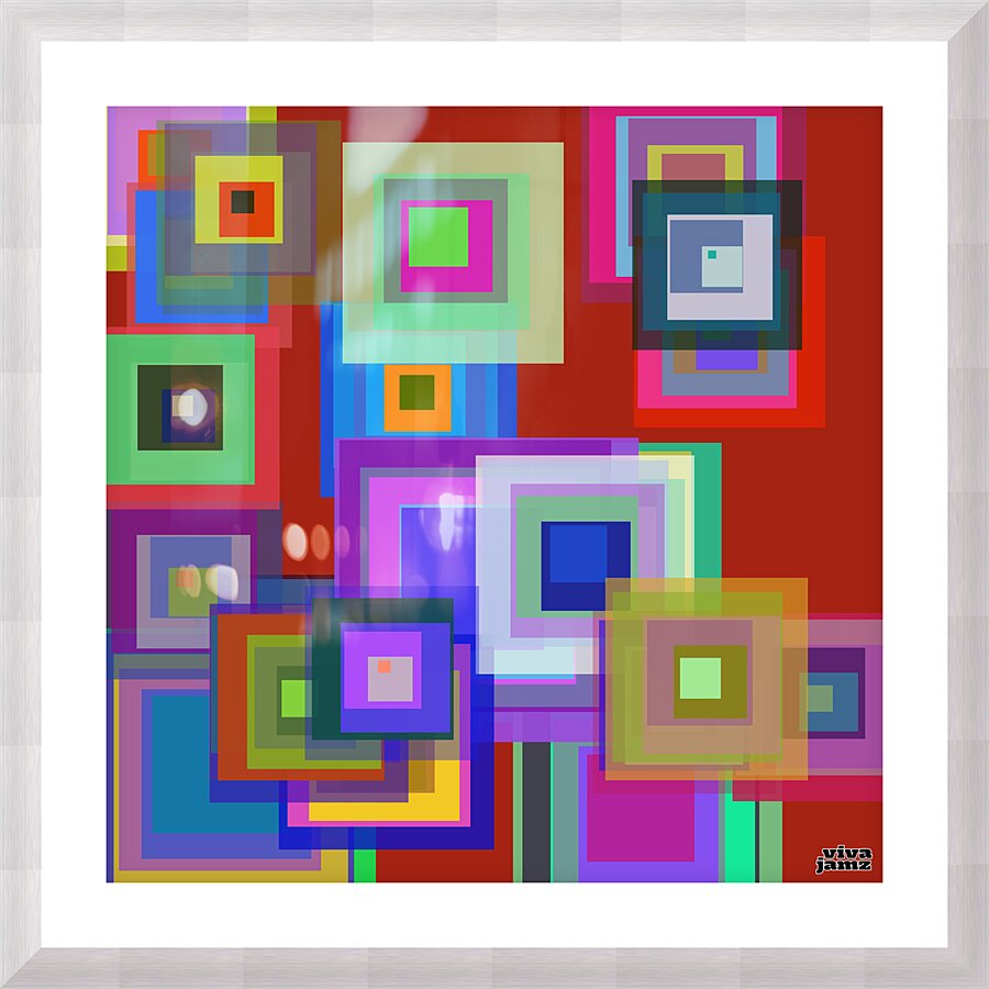 Shapely 3 Picture Frame print