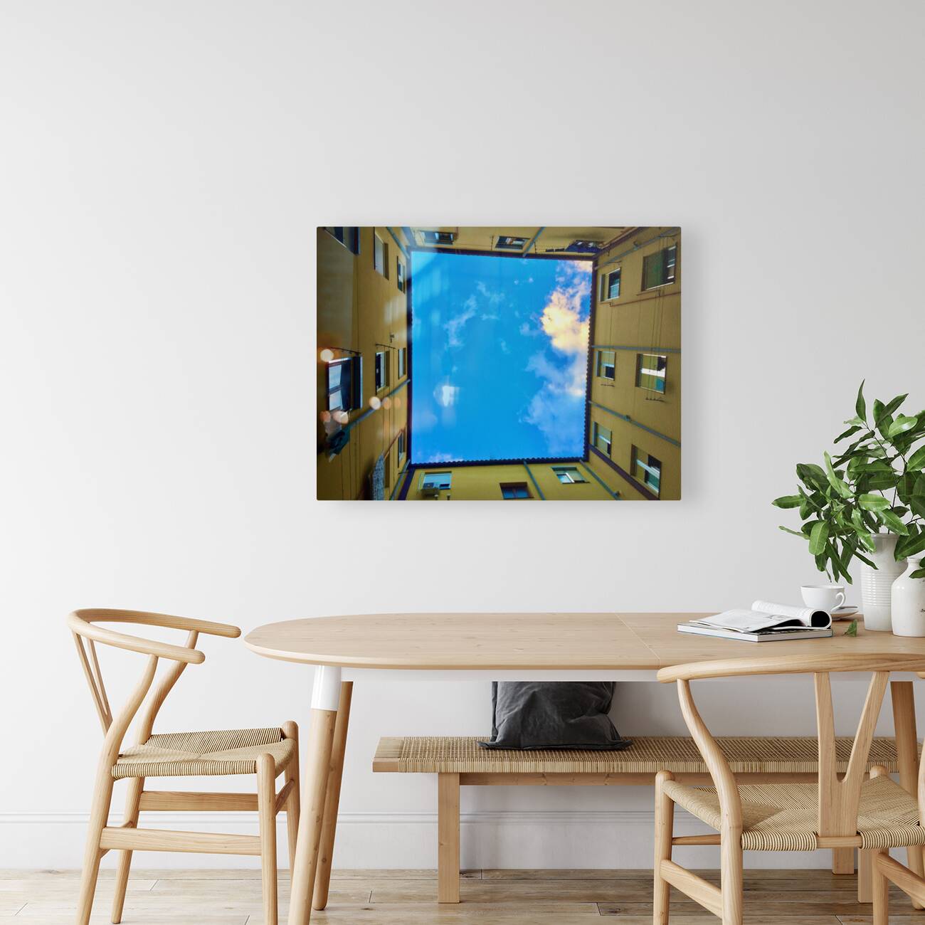 Building Courtyard in Madrid Spain 1 Reproduction