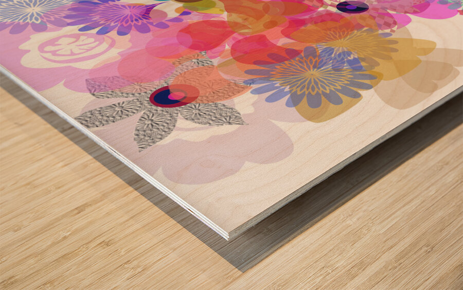 Red Rabbit 3 Wood print