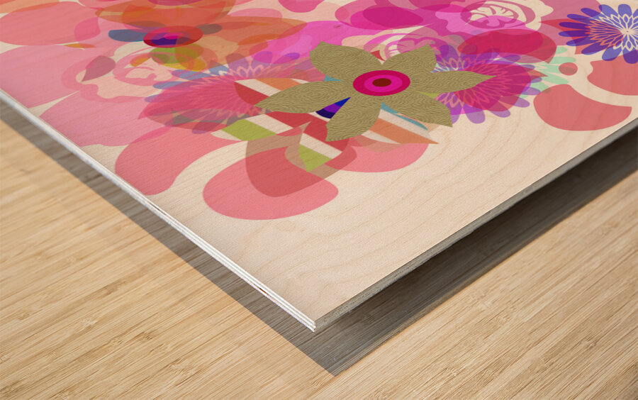 Red Rabbit 4 Wood print