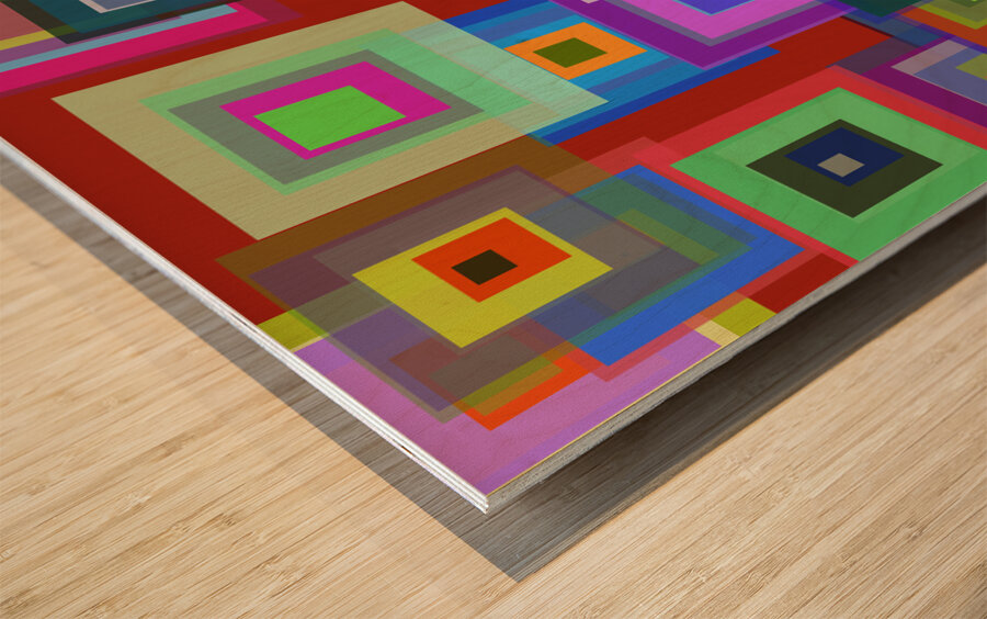 Shapely 3 Wood print