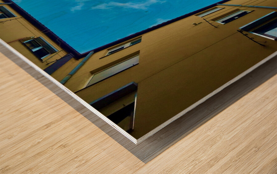 Building Courtyard in Madrid Spain 1 Wood print